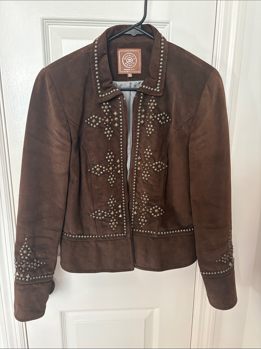 Double D Ranch Chocolate Suede Studded Western Jacket